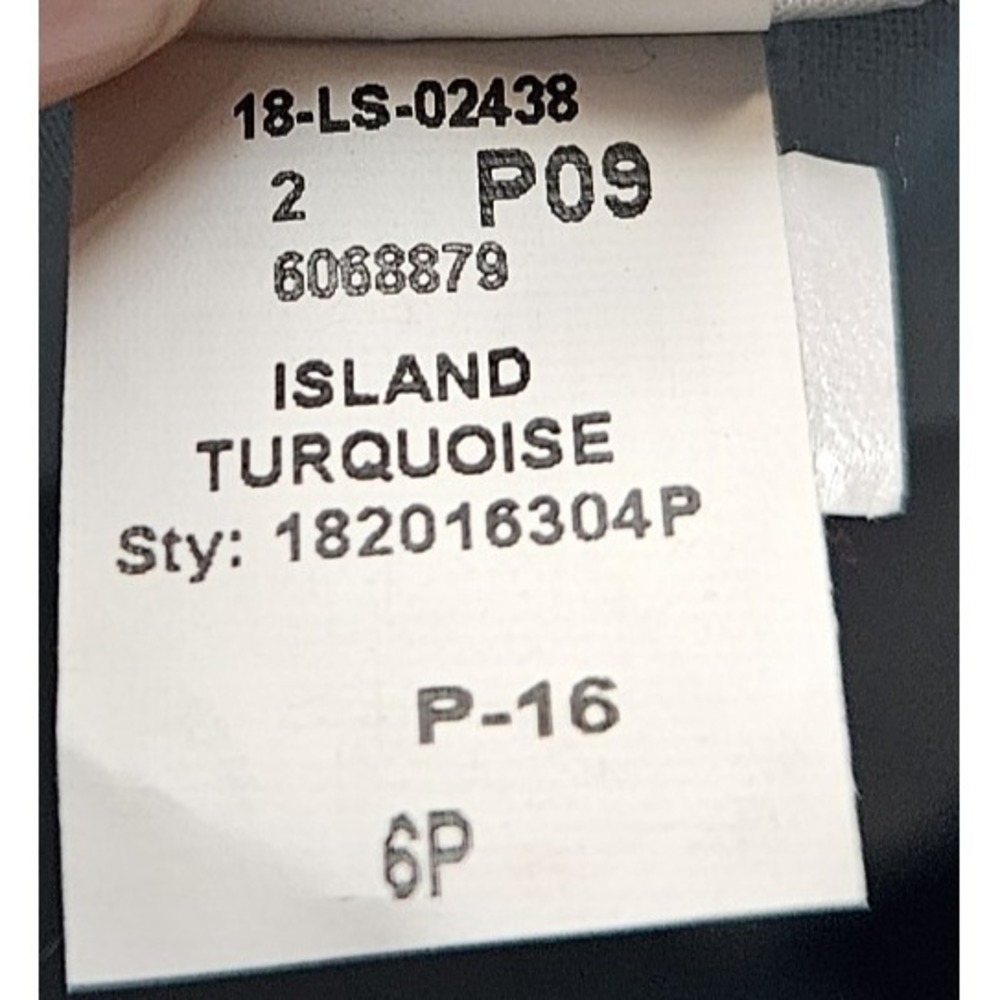 Talbots Cotton Pique Slim Crop Pants 6P Island Turquoise NWT Textured Comfort - Picture 10 of 10